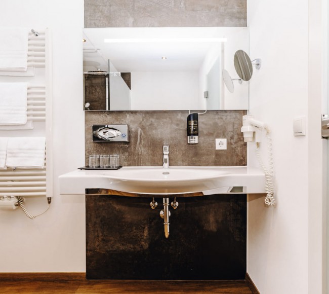 Badezimmer im Hotel Tannenhof 