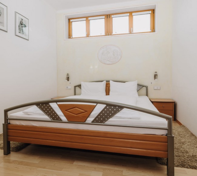 Schlafbereich im Appartement Typ A im Tannenhof