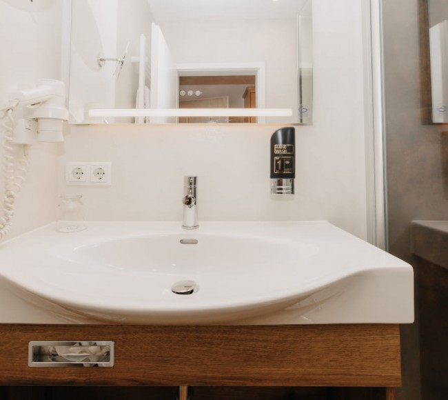 Waschbecken im Hotel Garni Tannenhof im Salzburger Land